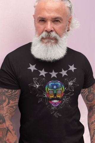 Tight fit Gents T-shirt Color Skull