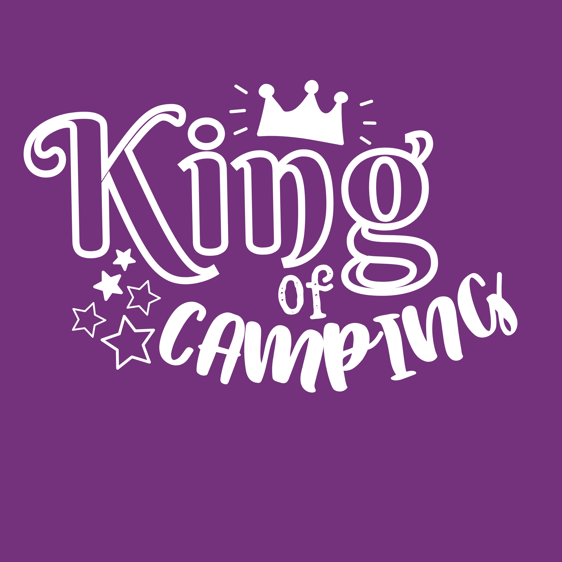 Camping Hoodie Dark Purple King