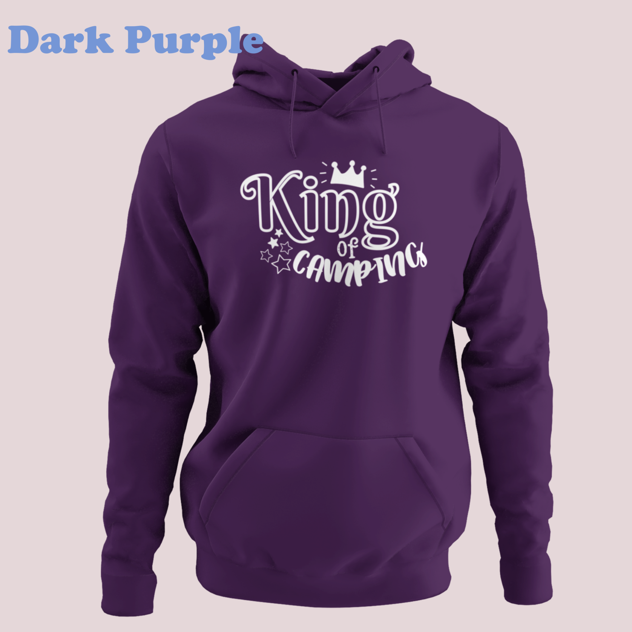 Camping Hoodie Dark Purple King